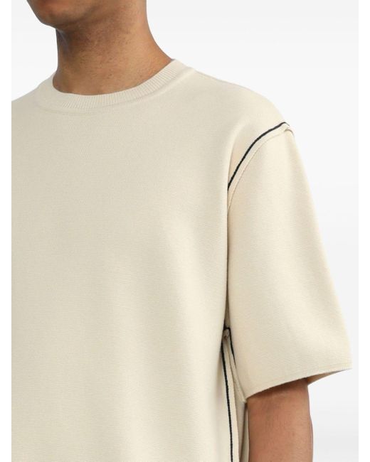 T-shirt en coton à manches courtes Sunnei pour homme en coloris White