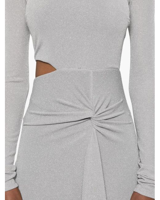 Patrizia Pepe Gray Lurex Dress