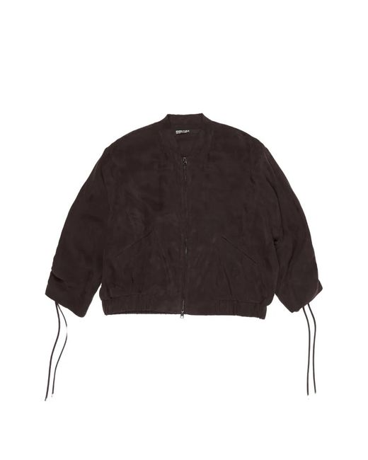 Bimba Y Lola Black Side-Drawstring Bomber Jacket