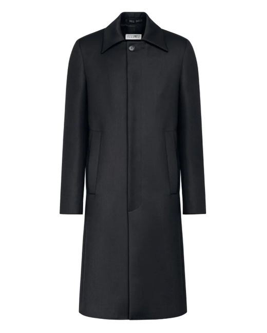 MM6 by Maison Martin Margiela Black Tailored Overcoat for men