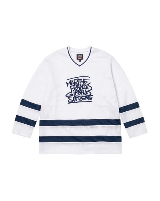 Supreme White X Marithé + François Girbaud Embroidered-Logo Jersey for men