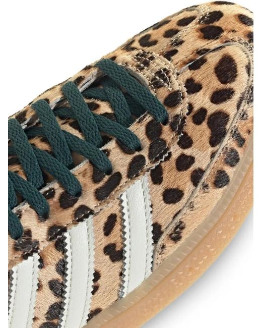 Adidas Natural Handball Spezial Leopard-Print Sneakers