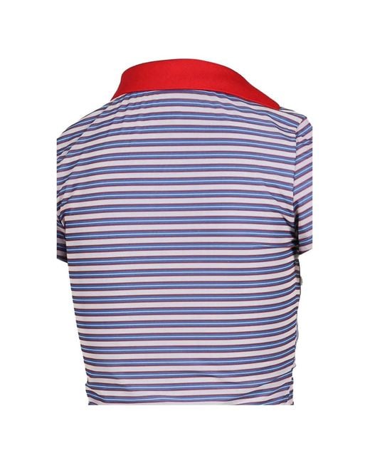 Anomalies Department Red Striped Asymmetric Polo Shirt