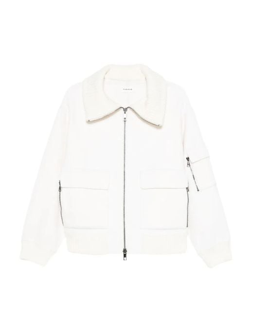 Giacca Con Tasca Applicata E Logo di P.A.R.O.S.H. in White