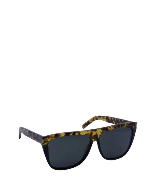 Saint Laurent Black Tortoiseshell-Effect Sunglasses for men