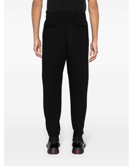 Pantalon de jogging à taille mi-haute Emporio Armani pour homme en coloris Black
