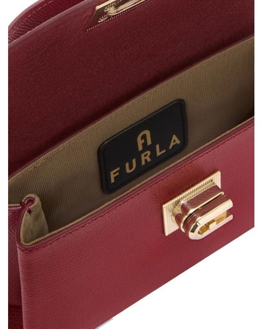 Furla Red Top-Handle Chain Mini Bag