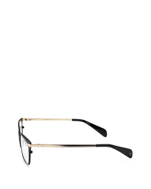 Rag & Bone White Rectangle-Frame Glasses