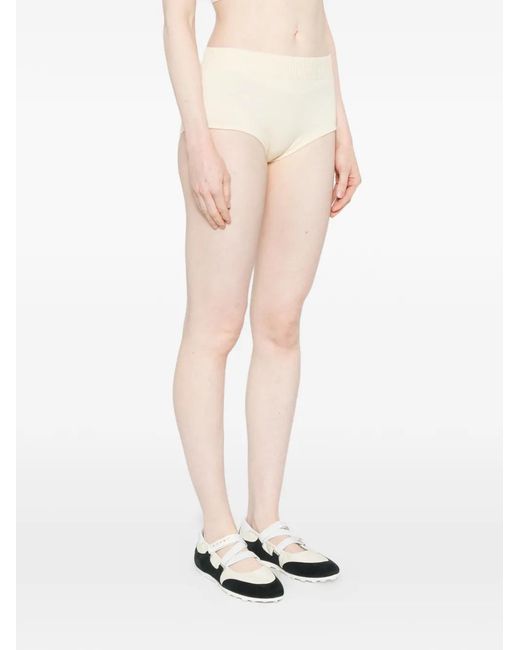 Plan C Natural Ribbed-Waist Short