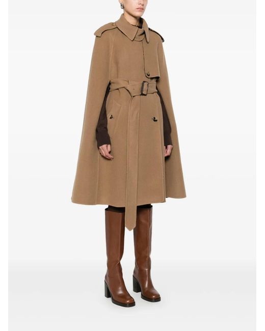 Burberry Brown Wool Cape