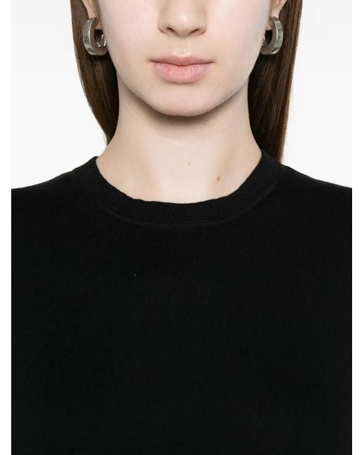 Bompard Black Short-Sleeve Midi Dress