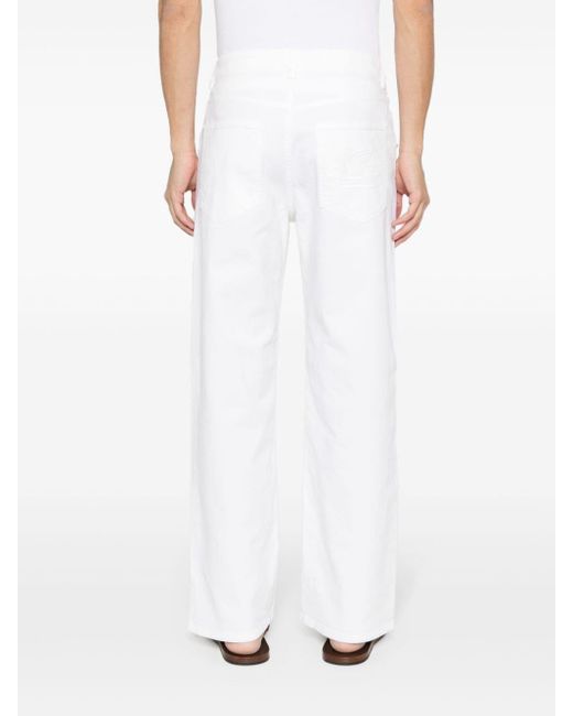 Etro Gerade Jeans mit Pegaso-Stickerei in White für Herren