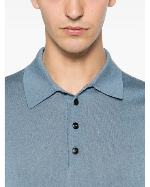 Pal Zileri Blue Short-Sleeve Polo Shirt for men