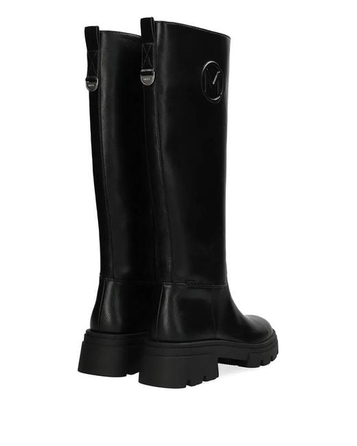 Mexx Black Logo Plaque Boots