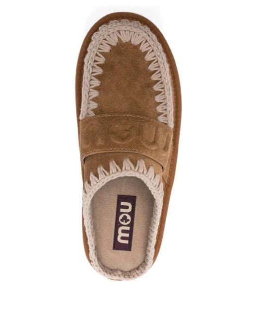 Mules En Daim À Plateforme 45 Mm Mou en coloris Brown