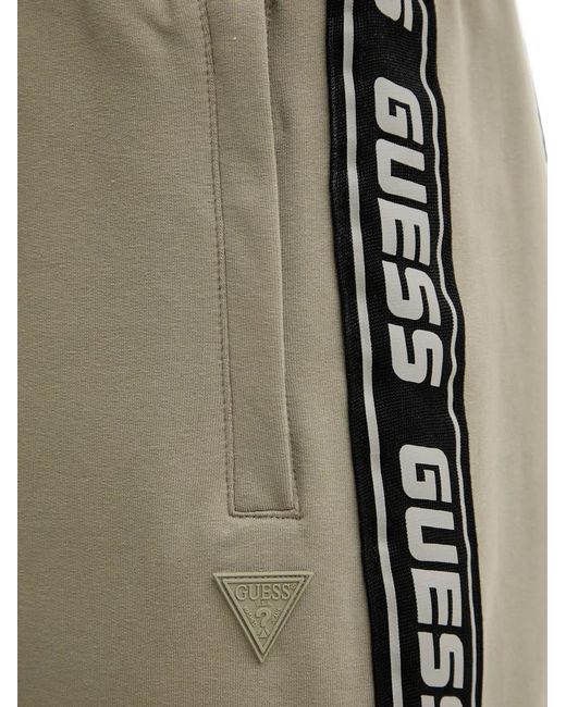 Guess Natural Logo-Tape Track Shorts for men