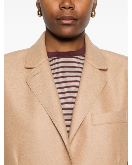 Harris Wharf London Natural Patch-Pocket Buttoned Blazer