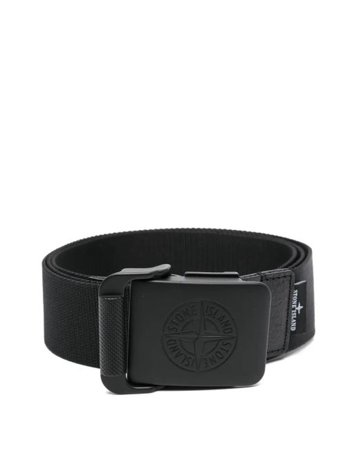 メンズ Stone Island コンパスモチーフ ベルト Black