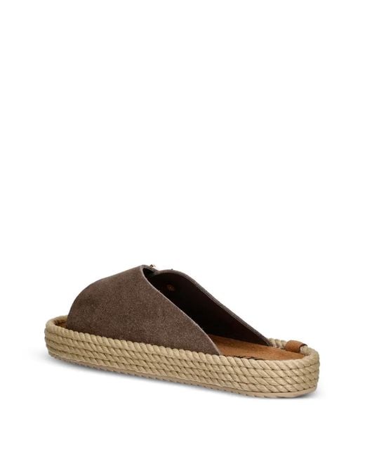 Bohonomad Brown Buckle-Fastening Rope-Trimmed Espadrilles