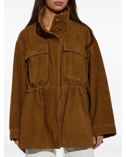 Rohe Brown Suede Drawstring Jacket