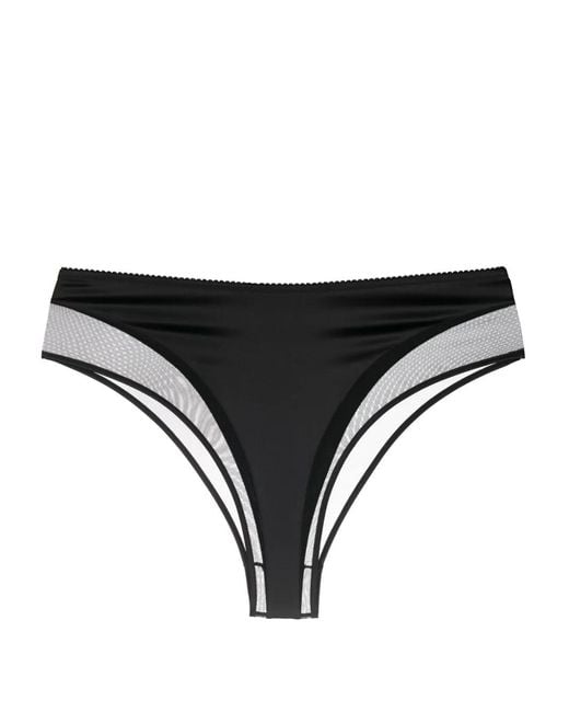 Dolce & Gabbana Black Silk High-Waisted Briefs