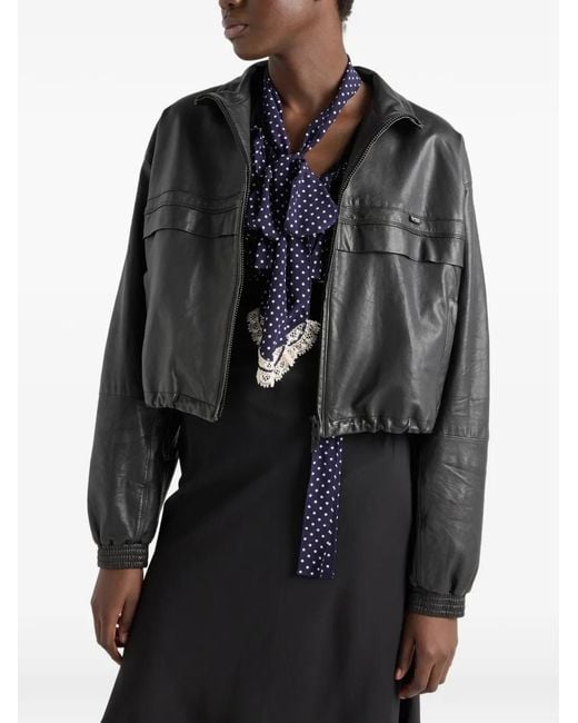 Prada Black Nappa-Leather Jacket