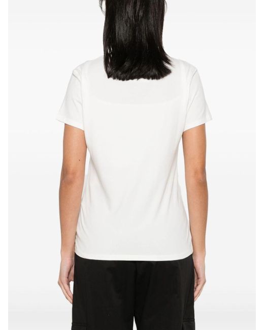 T-shirt pailleté à logo imprimé Liu Jo en coloris White
