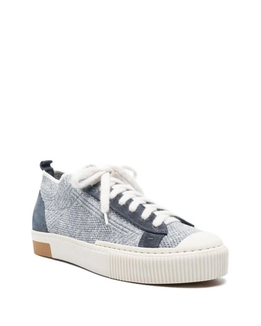 Eleventy White Knitted-upper Trainers for men