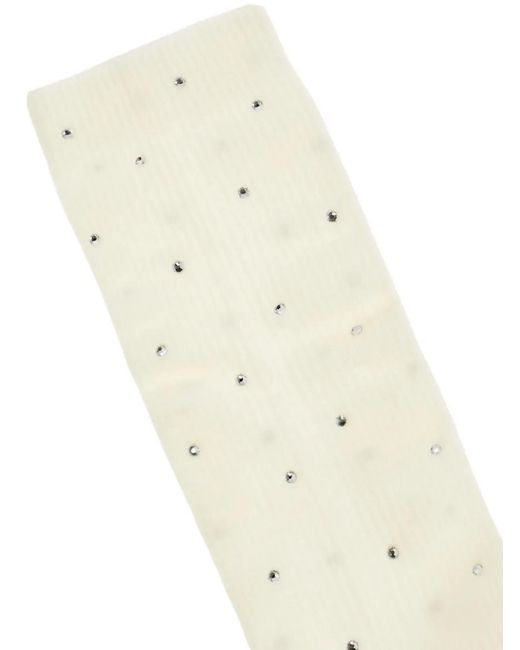 By Malene Birger White Embellished Socks