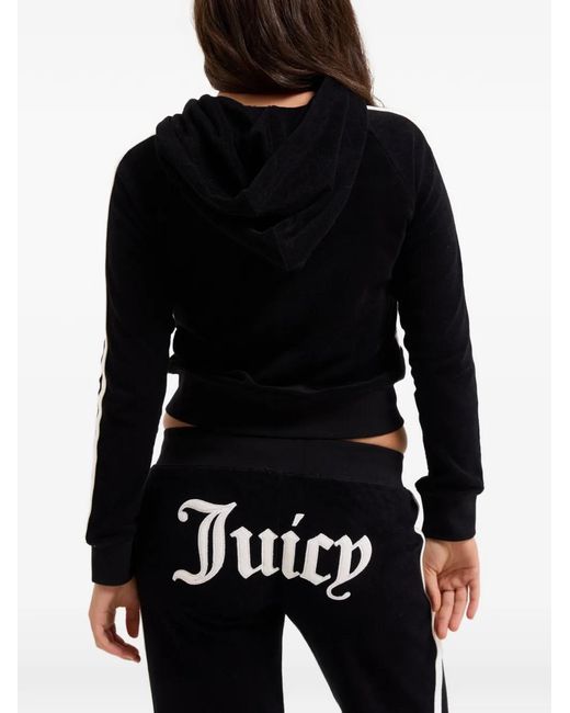 Juicy Couture Black Hoodie À Logo Brodé