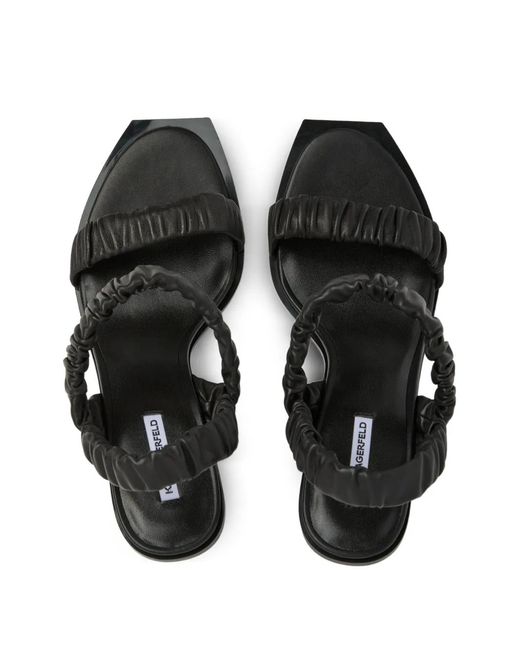 Karl Lagerfeld Black Ikon Slingback Sandals