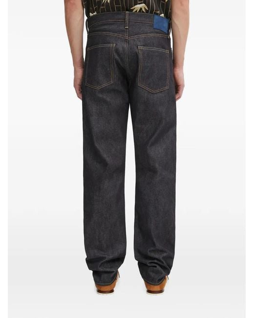 Visvim Black Contrast-Stitching Jeans for men