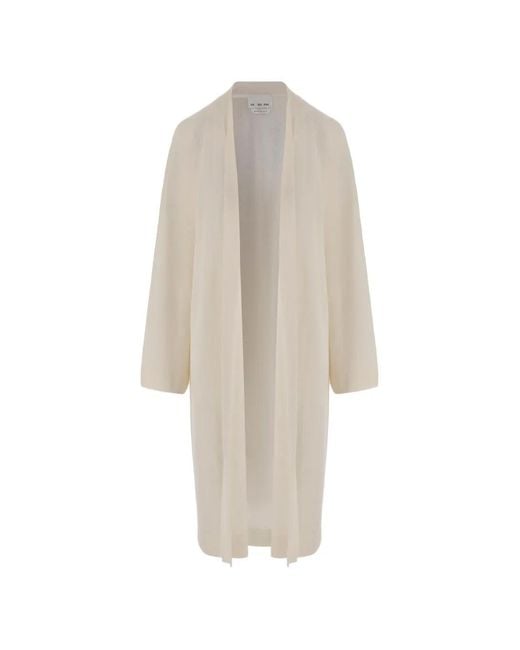Sa Su Phi White Open-Front Long-Sleeve Coat