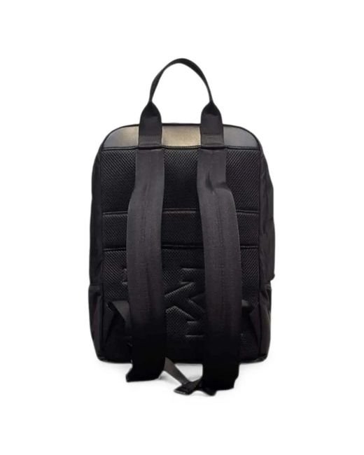 Kiton Blue Quilted Logo-Plaque Backpack for men