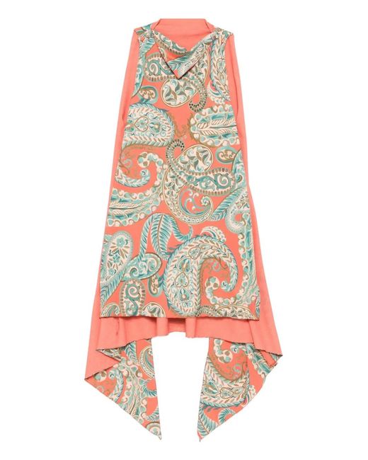 Etro White Paisley-Print Mini Dress