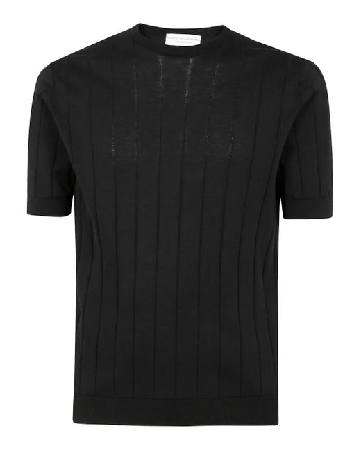 メンズ FILIPPO DE LAURENTIIS Knitted T-shirt Black