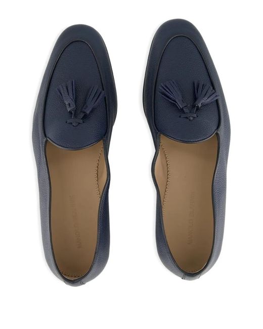 Manolo Blahnik Blue Lennox Tassel-Detail Loafers for men