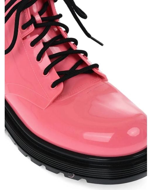 Viktor & Rolf Pink X Melissa Lace-Up Boots