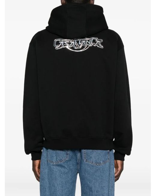 Casablanca Black "Casa Chrome" Full Zip Hoodie for men