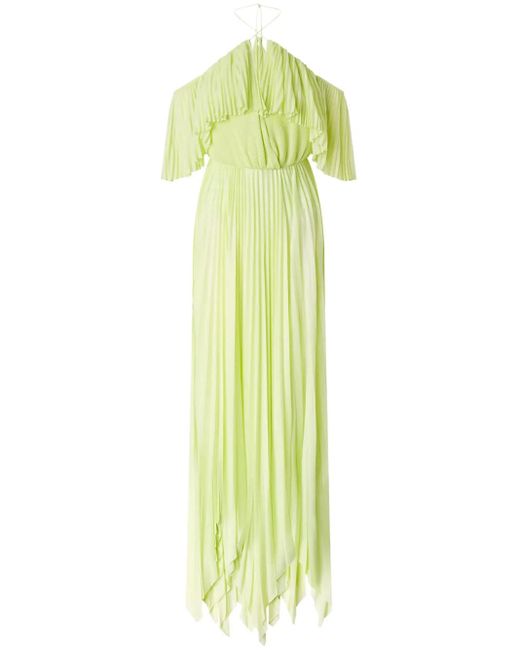Pinko ドレープ マキシドレス Green