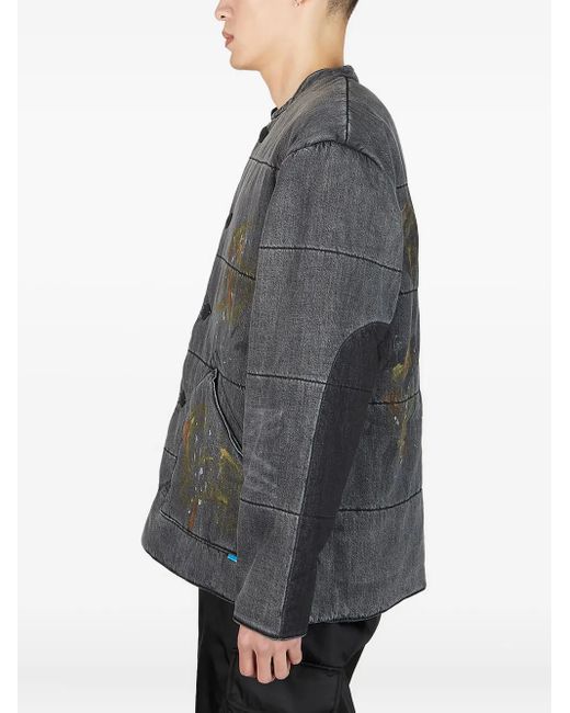 LIBERAIDERS Gray Paint-Splatter Jacket for men