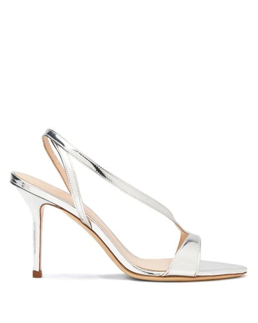 Scarosso White 85Mm Paula Strappy Sandals