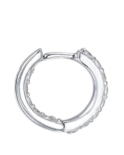 Anabela Chan White Large Heart Pendant Hoop Earrings