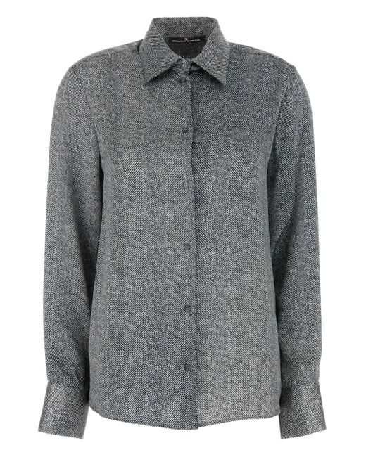 Ermanno Scervino ヘリンボーン シャツ Gray