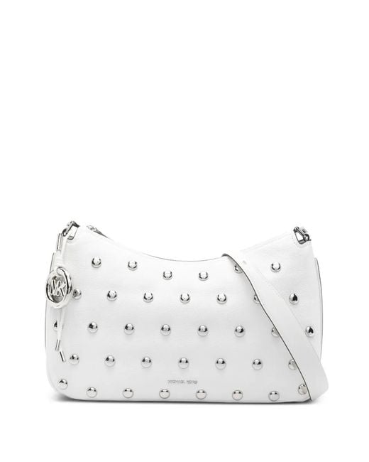 Michael Kors White Studded Shoulder Bag
