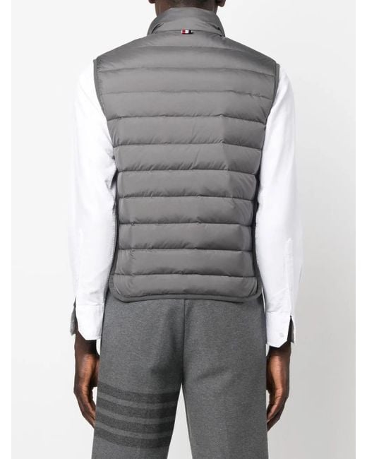 Thom Browne Gray Down-Feather Padded Gilet for men