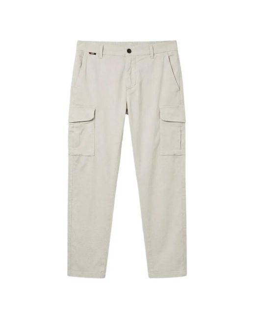 Mason's White Straight-Leg Cargo Pants for men