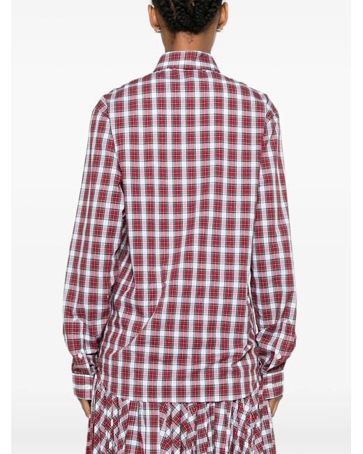 N°21 Red Check-Pattern Button-Down Shirt