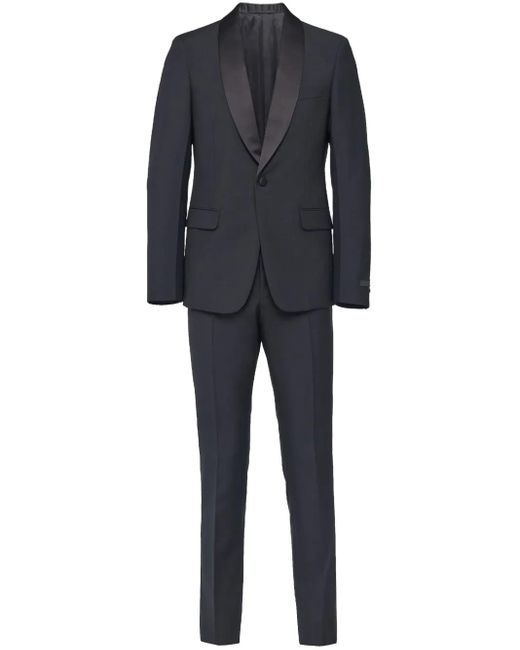 Prada Black Single-Breasted Wool And Mohair Tuxedo for men