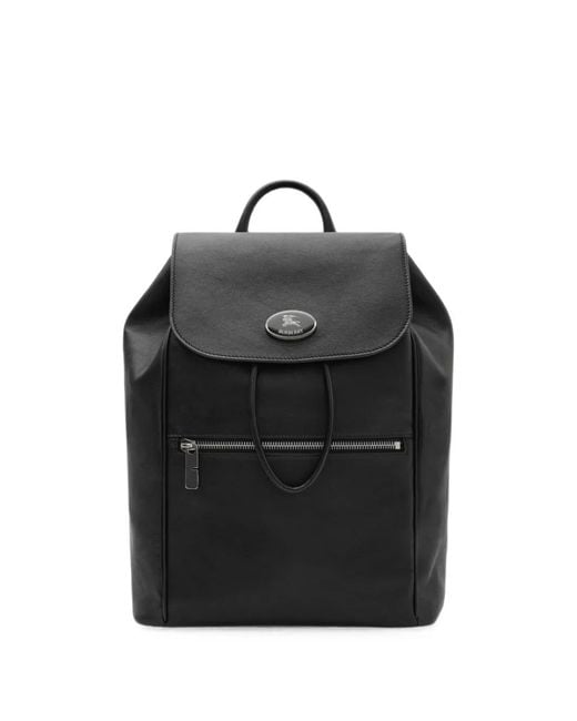 Burberry Black Sac À Dos Knight Stamp À Lien De Resserrage for men